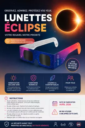 Lunettes &eacute;clipse solaire 12 Aout 2026 en vente chez Onzedizieme opticien Lambersart Lille